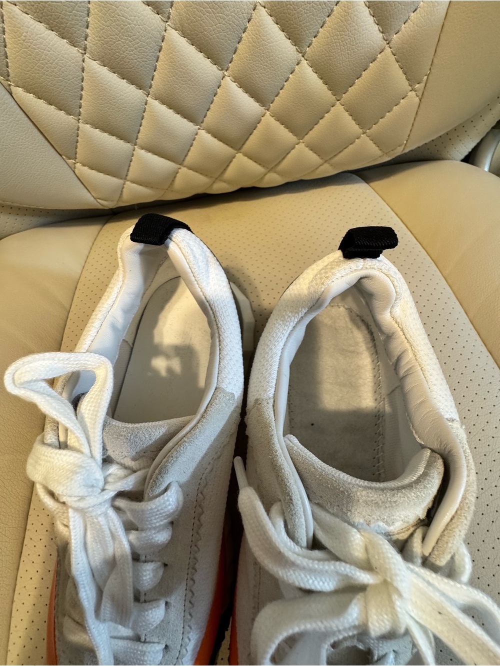 HERMÈS Paris Women’s Sneakers – White Orange Gray US 7,5 -8 - Picture 12 of 14
